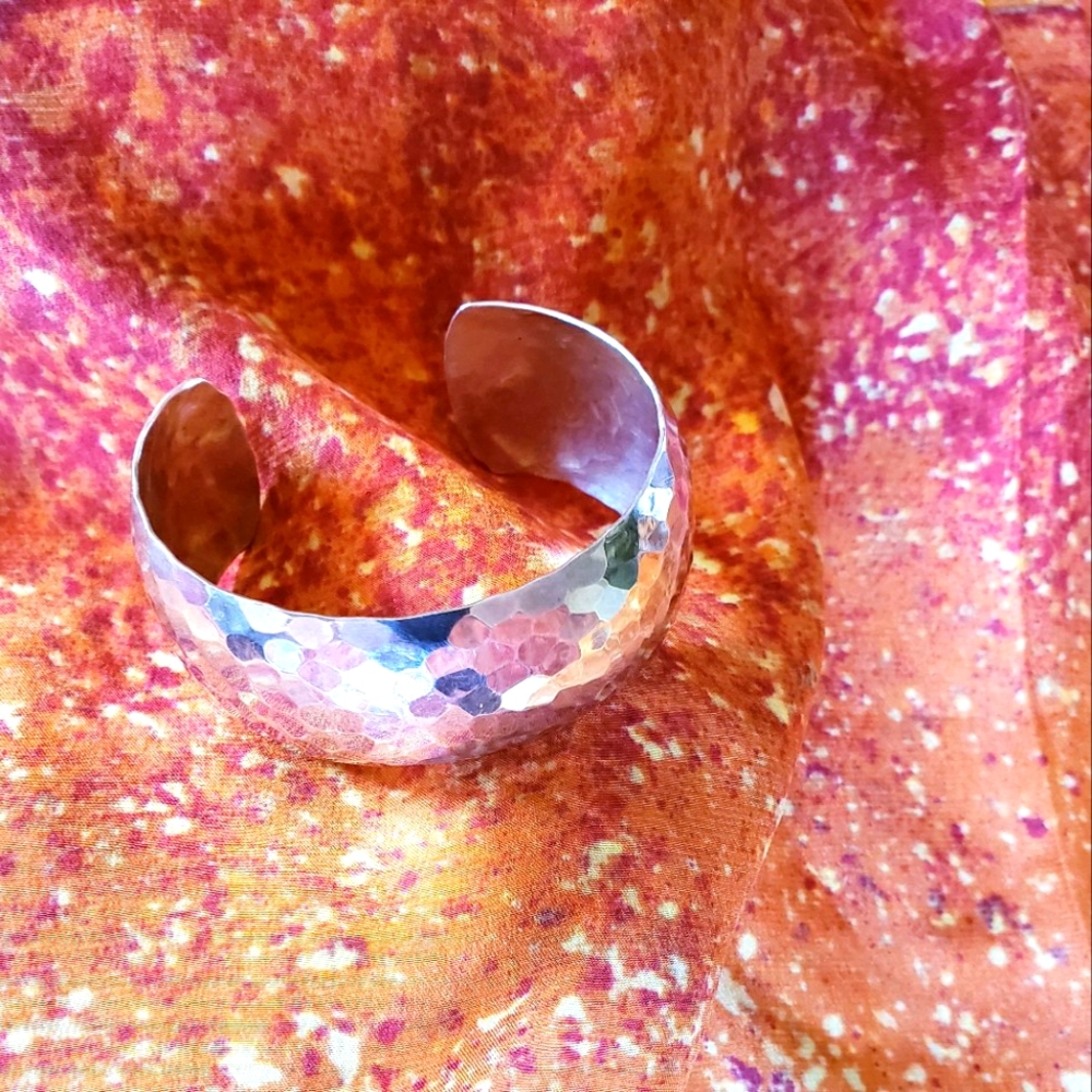 Sterling Silver Hammered Cuff